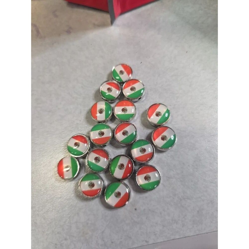 Mexico flag beads